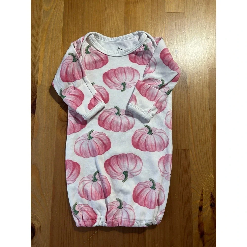 Baby Pumpkin Sleep Gown 100% Cotton Size 3 Months